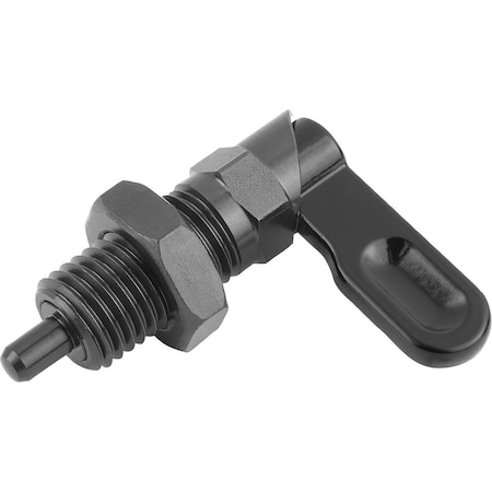 Kipp Cam-Action Indexing Plung W. Stop, Left, D=6, M12, Form:D, Steel K1284.1070612